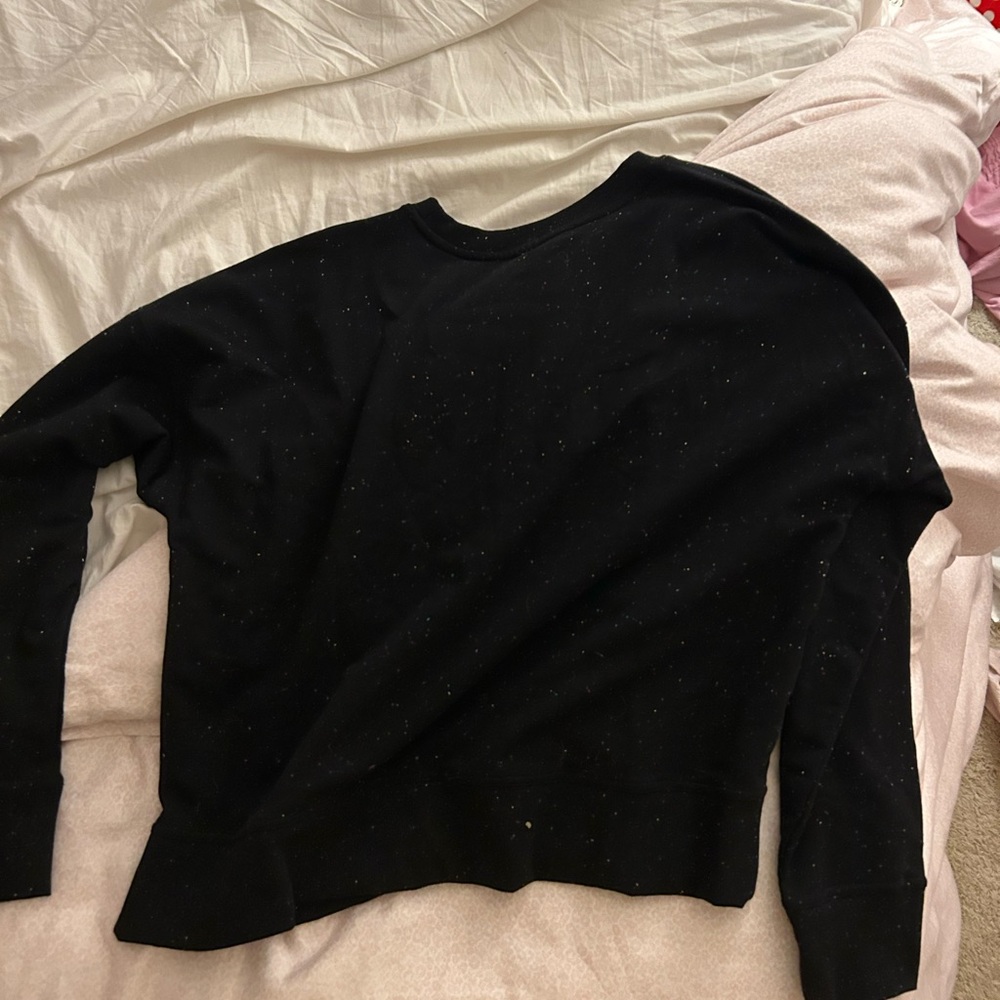 Black with color specks Crewneck Sweater - Simple Everyday Knit